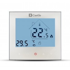 Терморегулятор программируемый, сенсорный Castle AC605H (Белый, Черный)